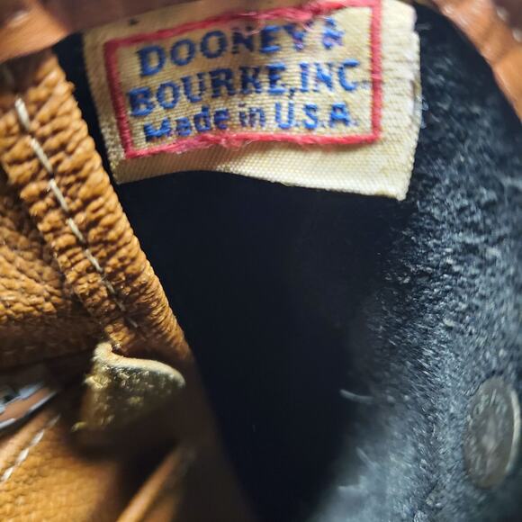 Vintage Dooney & Bourke Cavalry Spectator Bag Black Pebbled Leather - Picture 2 of 15